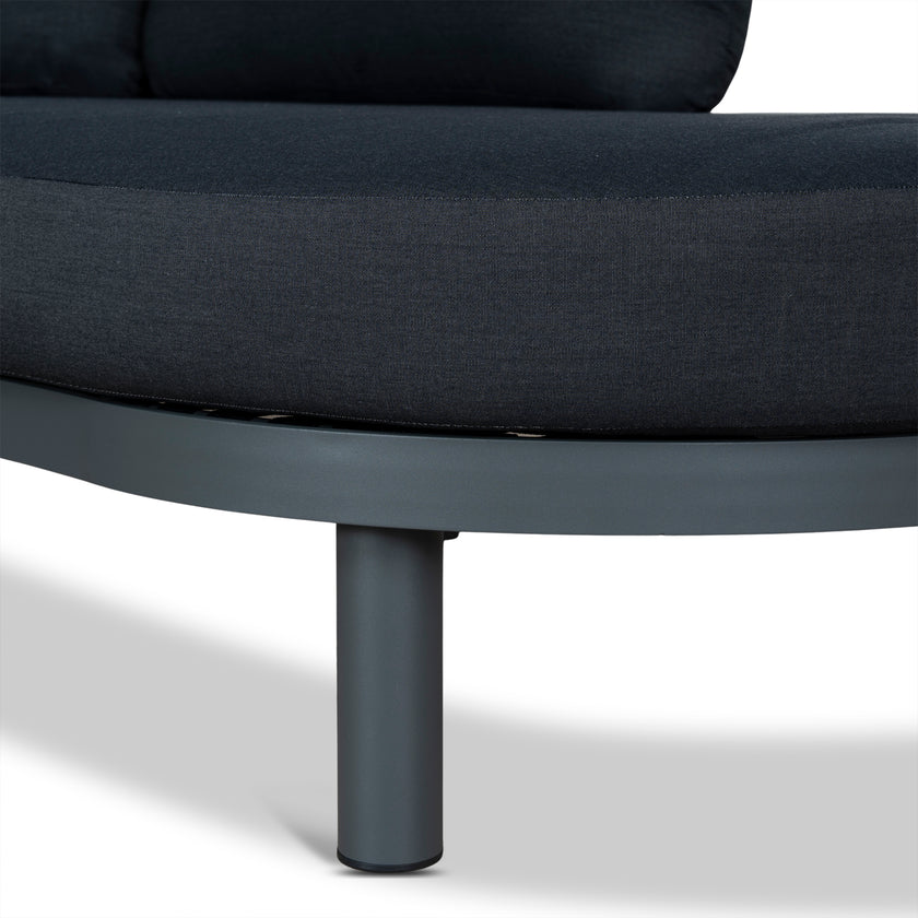 CLS12166-EM 2pcs Outdoor Corner Lounge Set - Royal Dark Grey