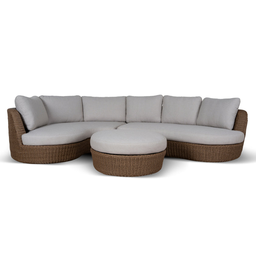 CLS12169-EM 2pcs Outdoor Corner Lounge Set - Light Brown