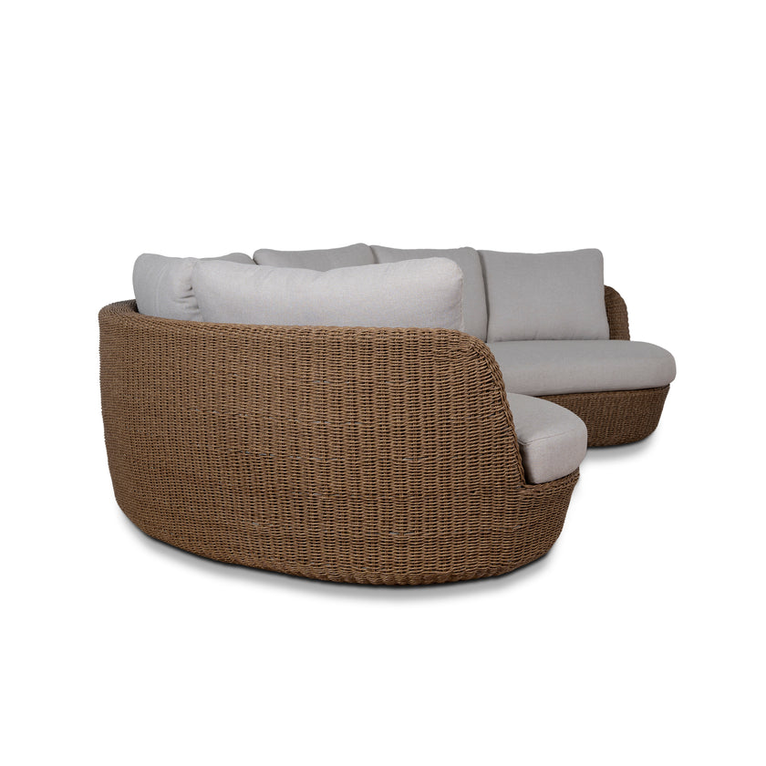 CLS12169-EM 2pcs Outdoor Corner Lounge Set - Light Brown