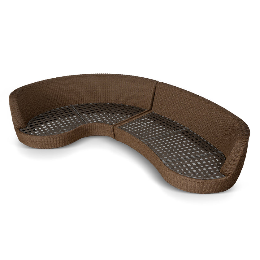 CLS12169-EM 2pcs Outdoor Corner Lounge Set - Light Brown