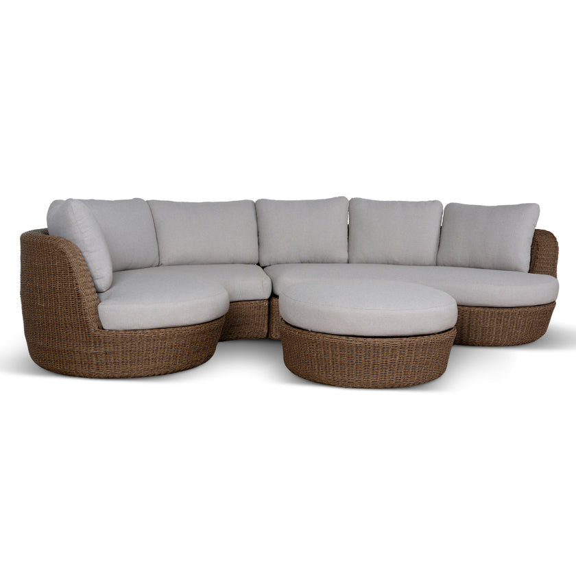 CLS12169-EM 2pcs Outdoor Corner Lounge Set - Light Brown