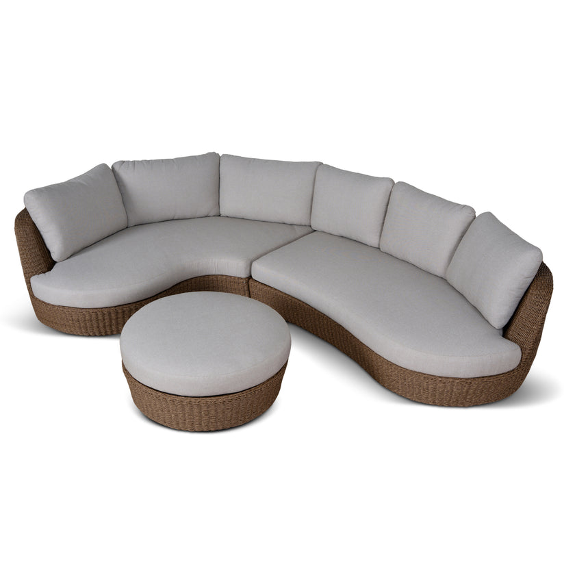 CLS12169-EM 2pcs Outdoor Corner Lounge Set - Light Brown