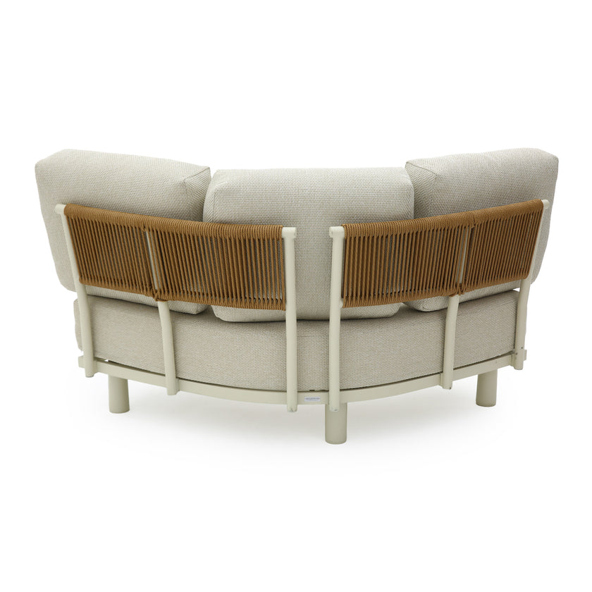 CLS14092-KT 6 Seater Outdoor Corner Set - Cream White