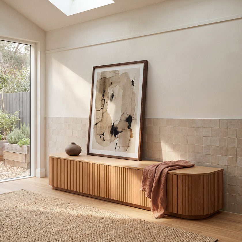CTV8308-CN 2.4m TV Entertainment Unit - Natural Oak