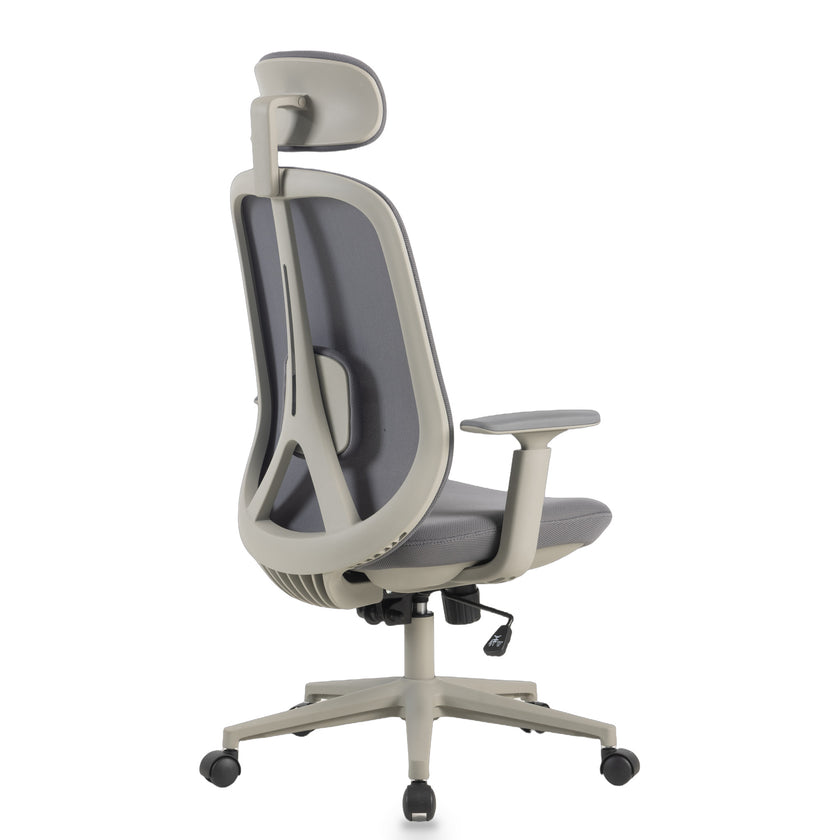 COC12813-LF Office Chair with Headrest - Carbon Grey