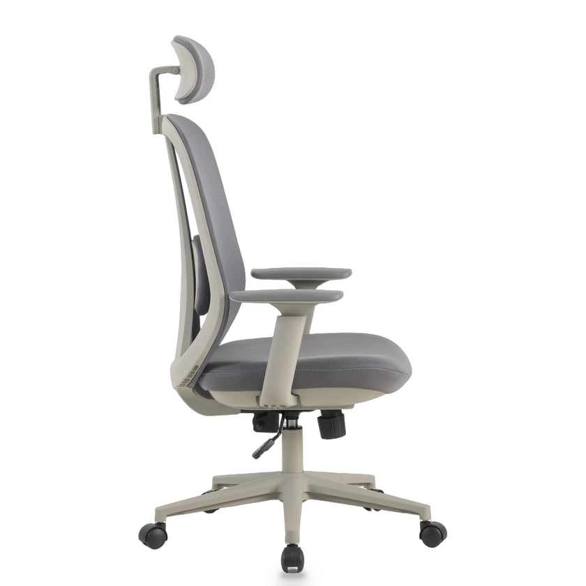 COC12813-LF Office Chair with Headrest - Carbon Grey