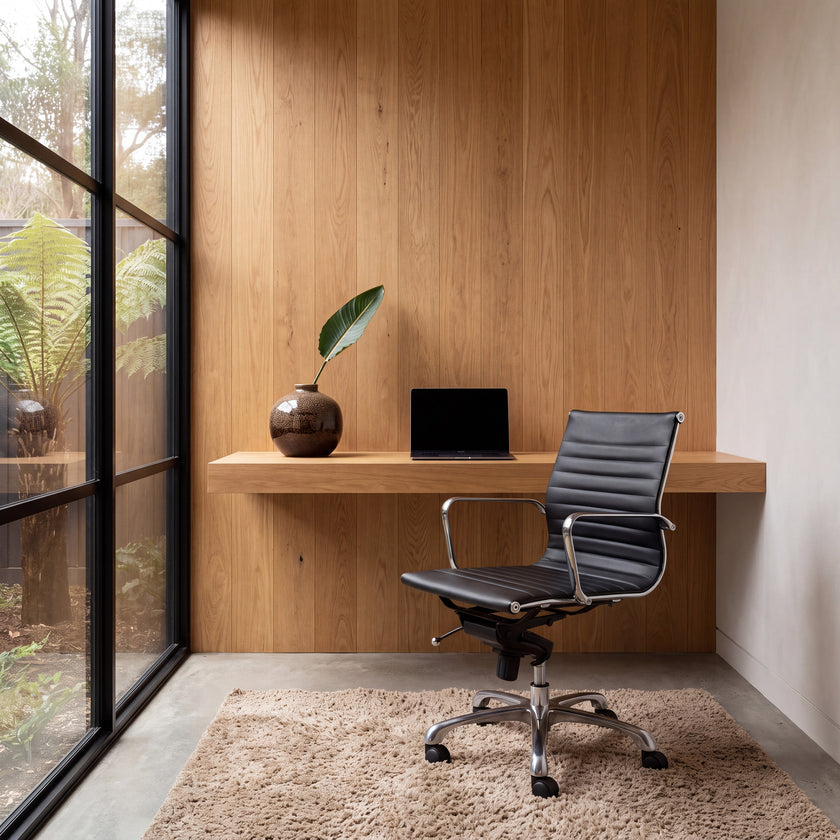 COC216 Leather Office Chair - Black