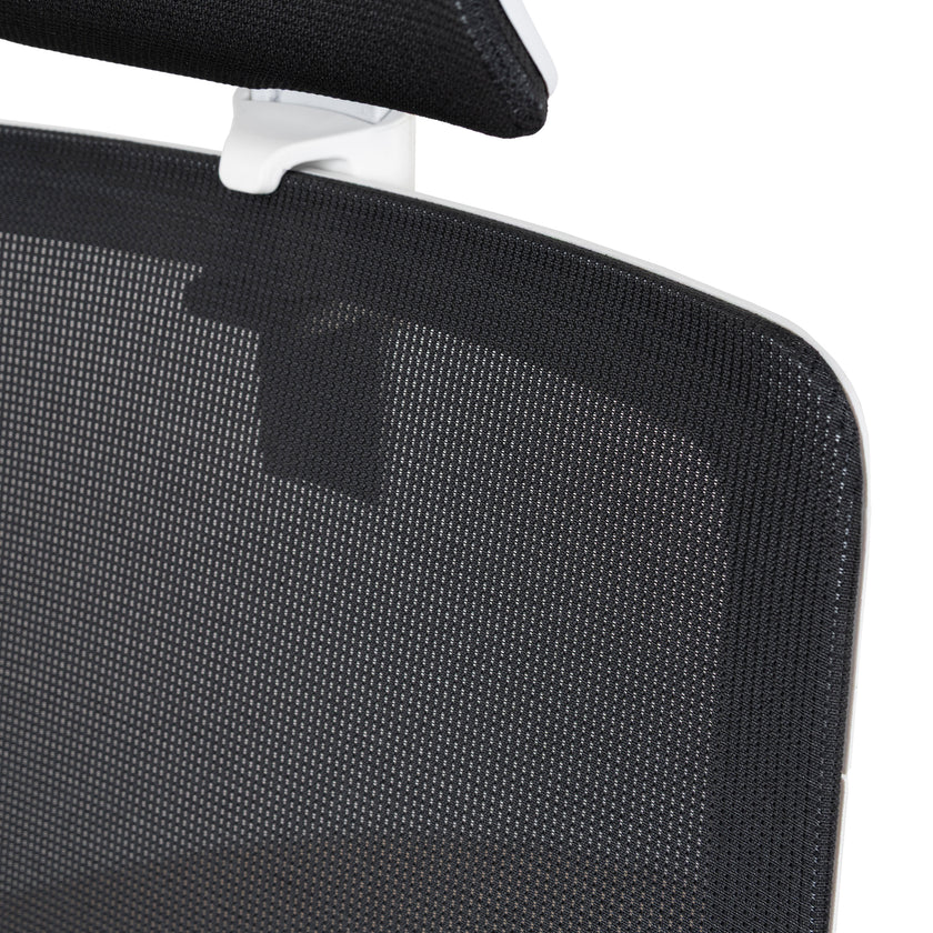 COC8257-UN Mesh Ergonomic Office Chair with Headrest - Black