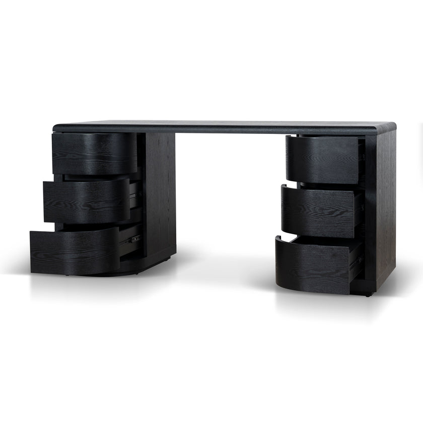 COT10282-DW 1.6m Office Desk - Full Black