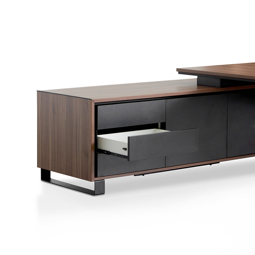 COT8349-SN 2.3m Left Return Office Desk - Walnut