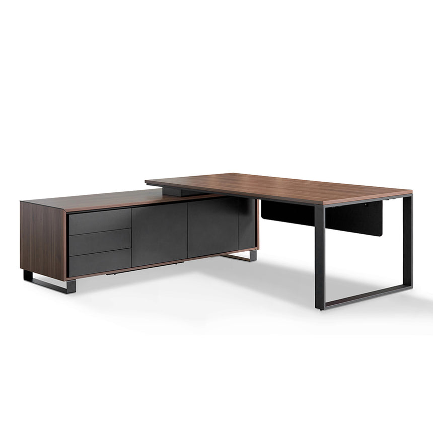 COT8663-NI 1.55m New Elm Home Office Desk - Full Black