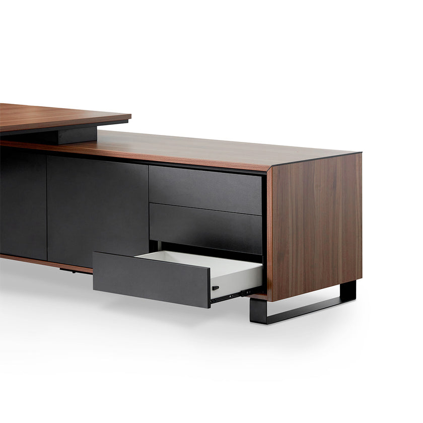 COT8350-SN 2.3m Right Return Office Desk - Walnut