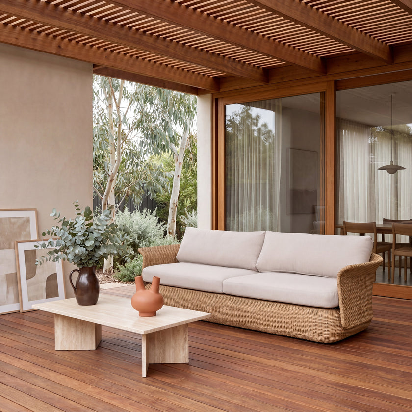 CLC10164-EM Outdoor 3 Seater Sofa - Natural Taupe