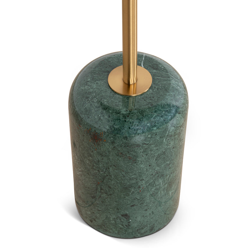 CST10320-NY 45cm Brushed Gold Side Table - Green Crystal