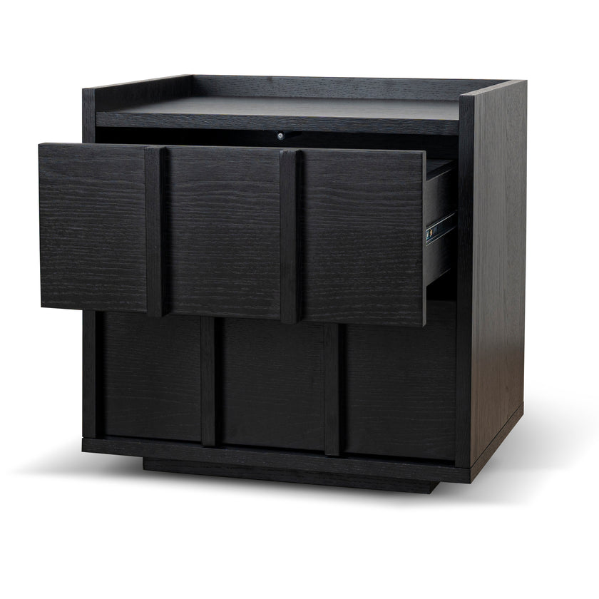 CST10380-KD 50cm Bedside Table - Black