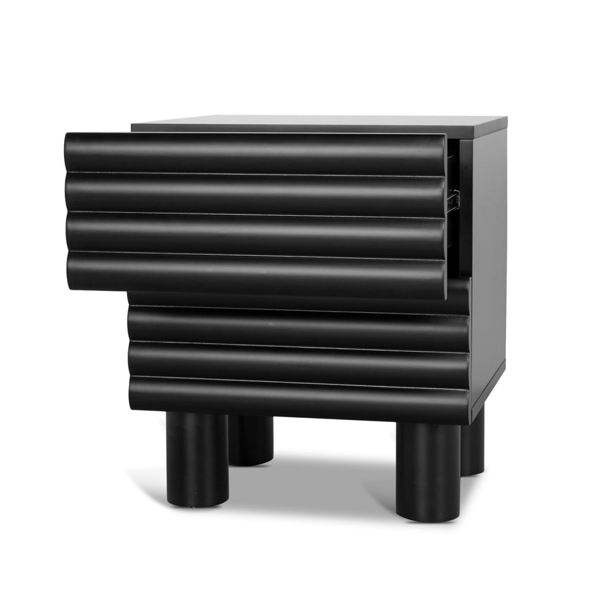 Ex Display - CST10384-KD 48cm Bedside Table - Matte Black