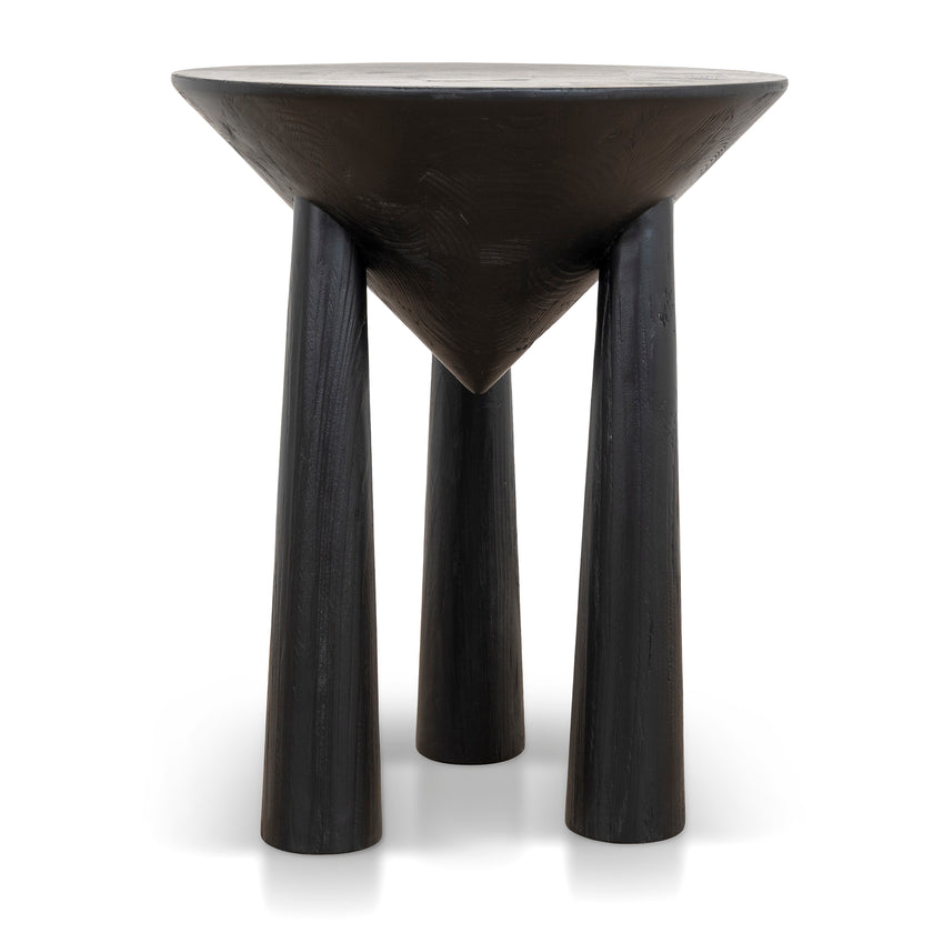 Ex Display - CST10427-NI 45cm Round Side Table - Full Black