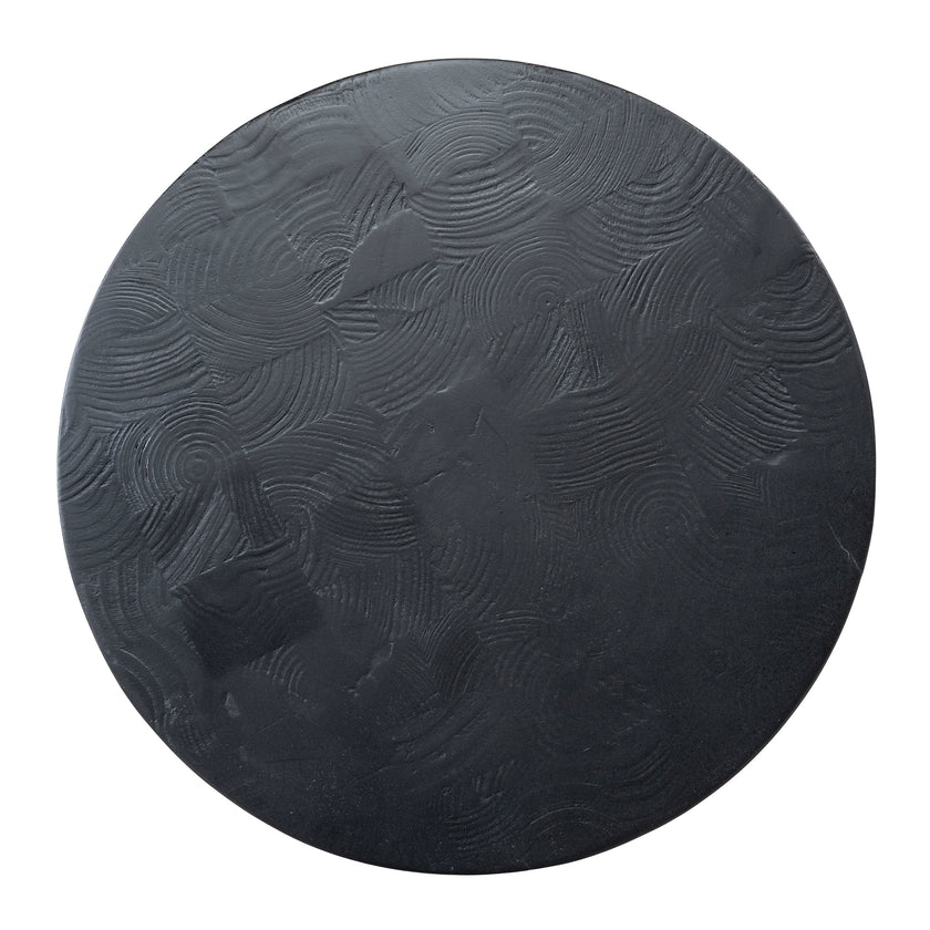 Ex Display - CST10427-NI 45cm Round Side Table - Full Black