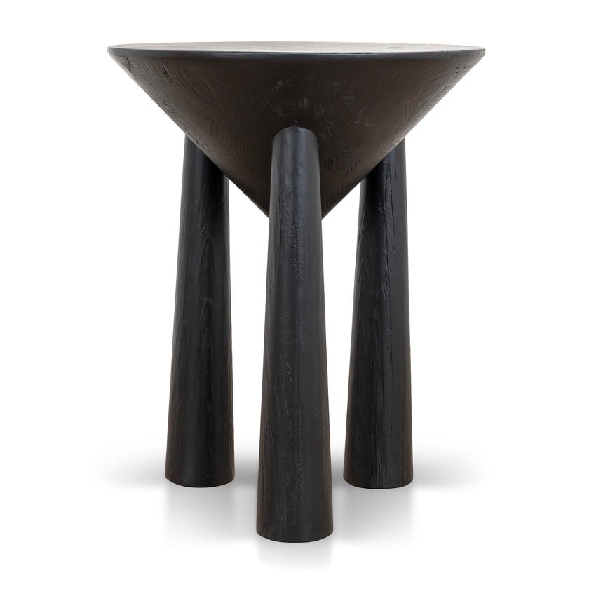 Ex Display - CST10427-NI 45cm Round Side Table - Full Black
