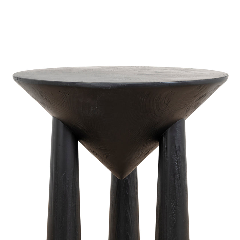 Ex Display - CST10427-NI 45cm Round Side Table - Full Black