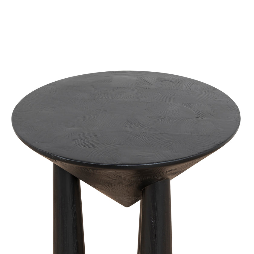 Ex Display - CST10427-NI 45cm Round Side Table - Full Black