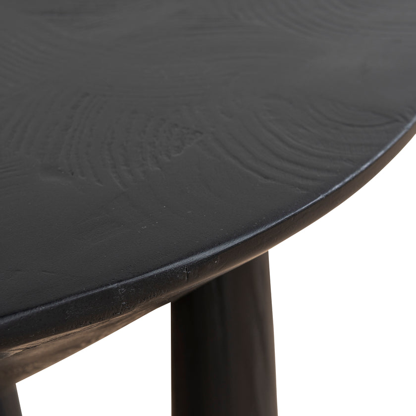 Ex Display - CST10427-NI 45cm Round Side Table - Full Black