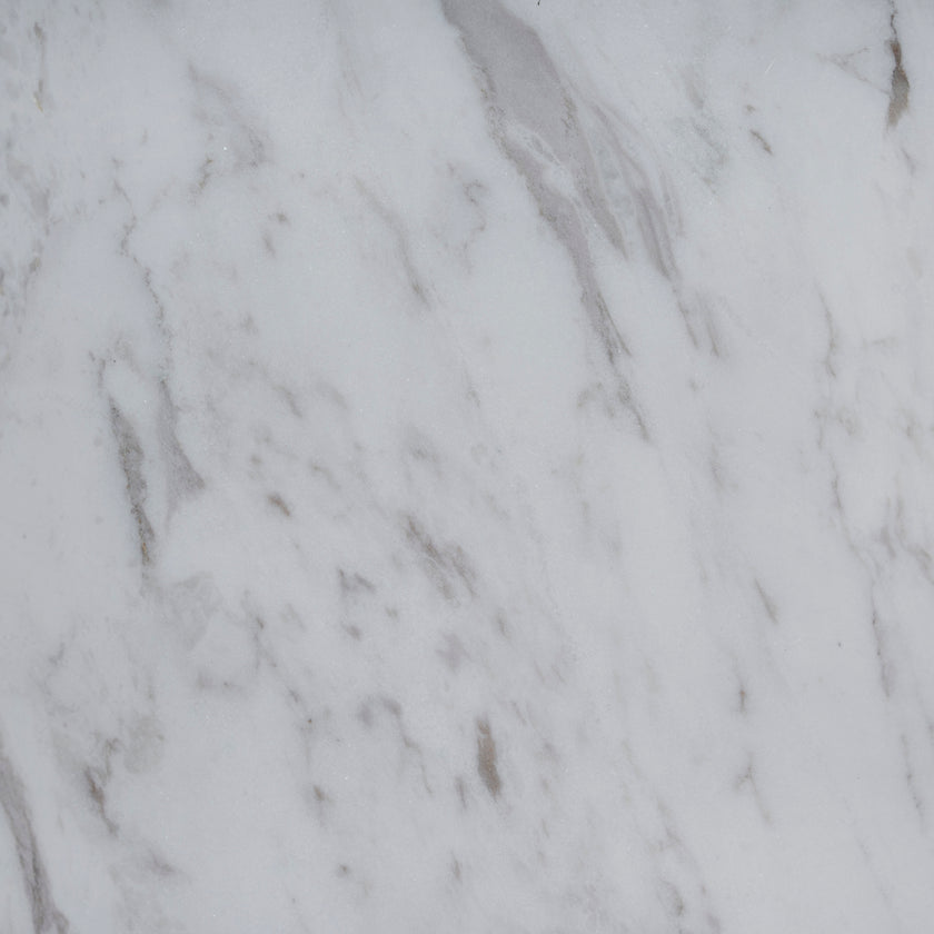 CST10979-NY 45cm Matte White Side Table - Carrara Marble