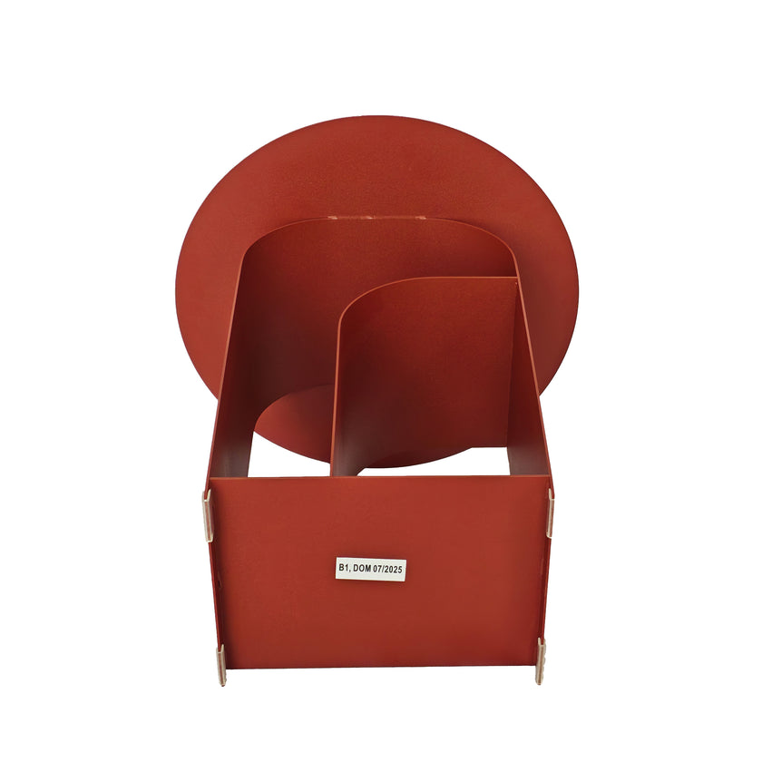 CST12072-BC 38cm Round Side Table - Burgandy Red