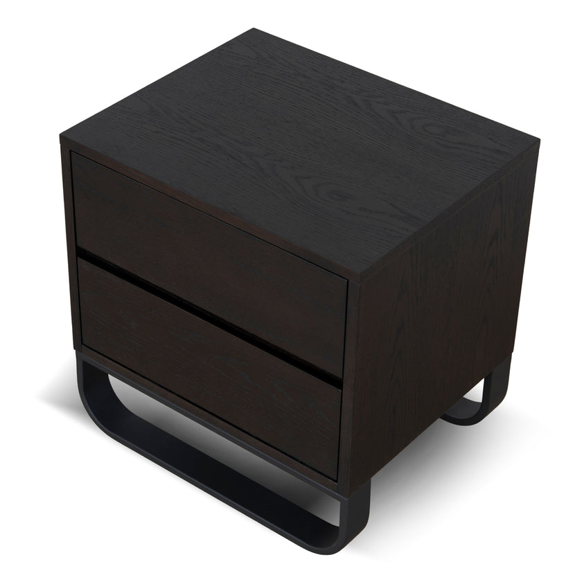 CST12098-BB 55cm Bedside Table - Dark Walnut
