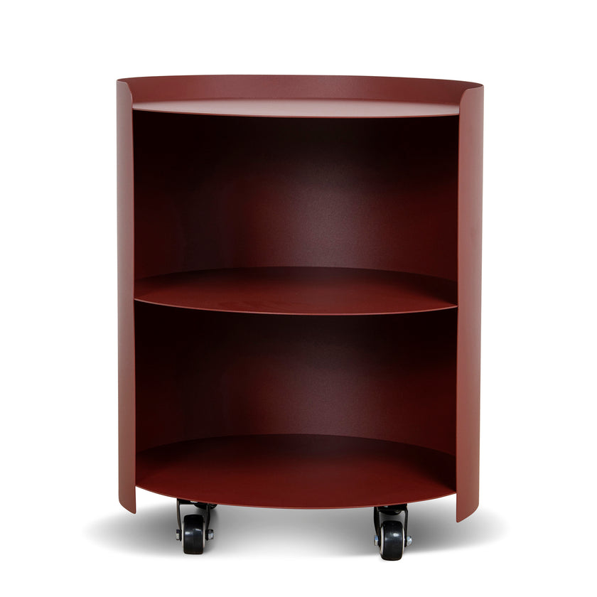 CST12706-BC 37cm Round Side Table - Burgundy Red