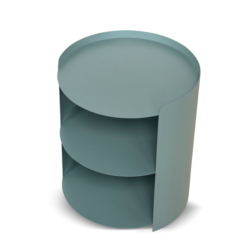 CST12707-BC 37cm Round Side Table - Sage Green