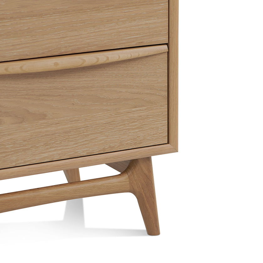 CST8534-VN 2 Drawer Bedside Table - Natural Oak