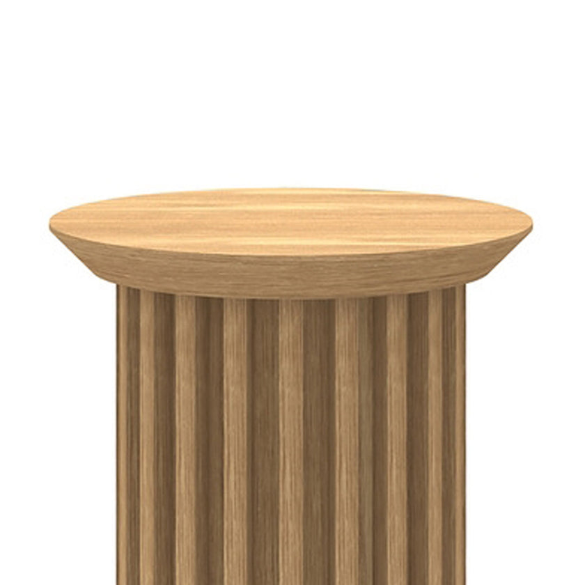 CST8588-CN Round Side Table - Natural Oak
