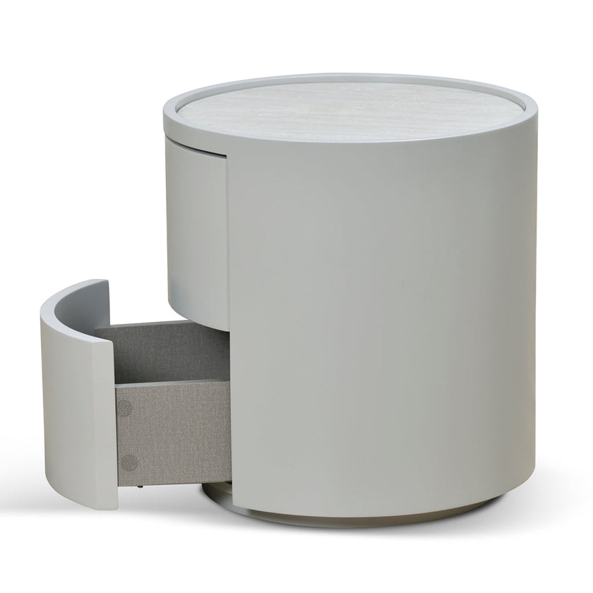 CST8637-IG 44cm Bedside Table - Warm Grey