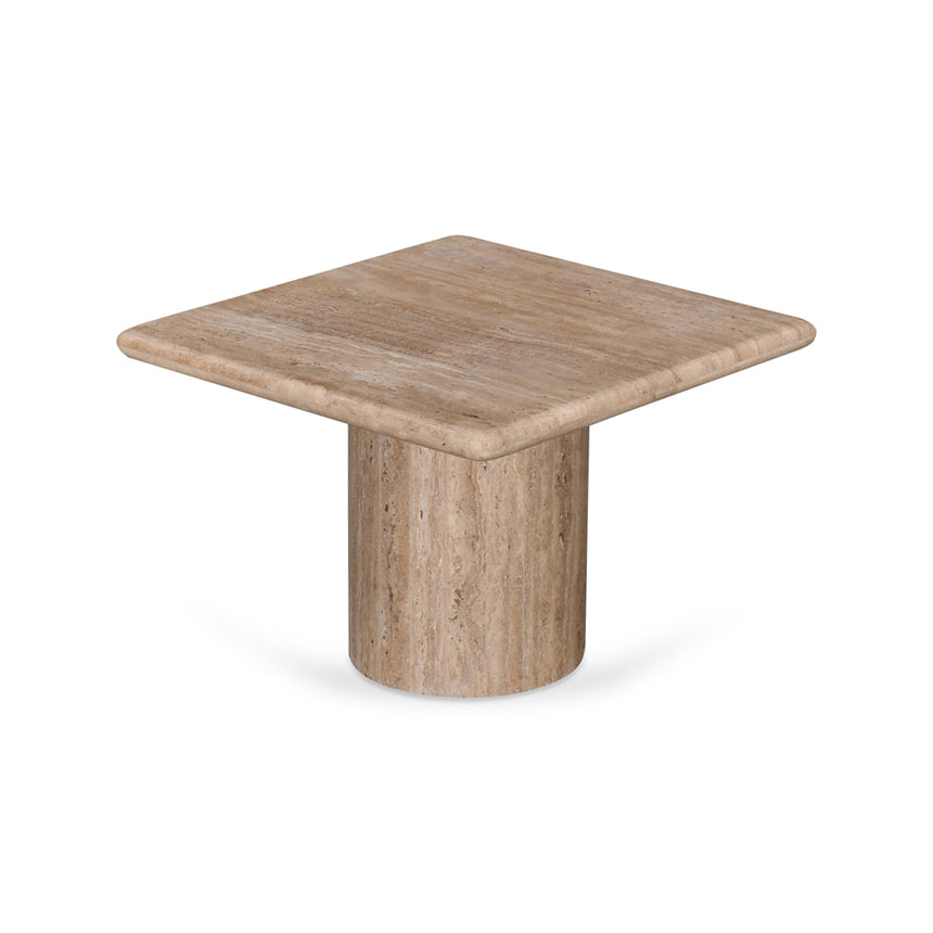 CST8712-RB 50cm Travertine Top Side Table - Natural