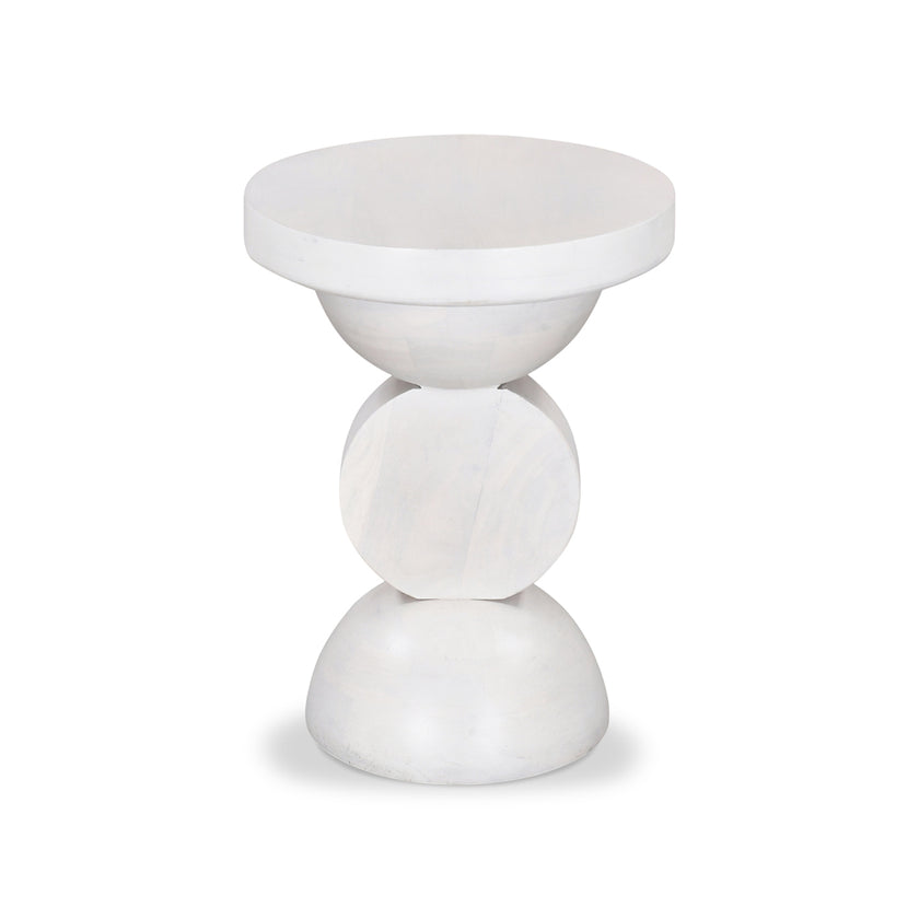 CST8731-RB 38cm Round Side Table - Cafe White