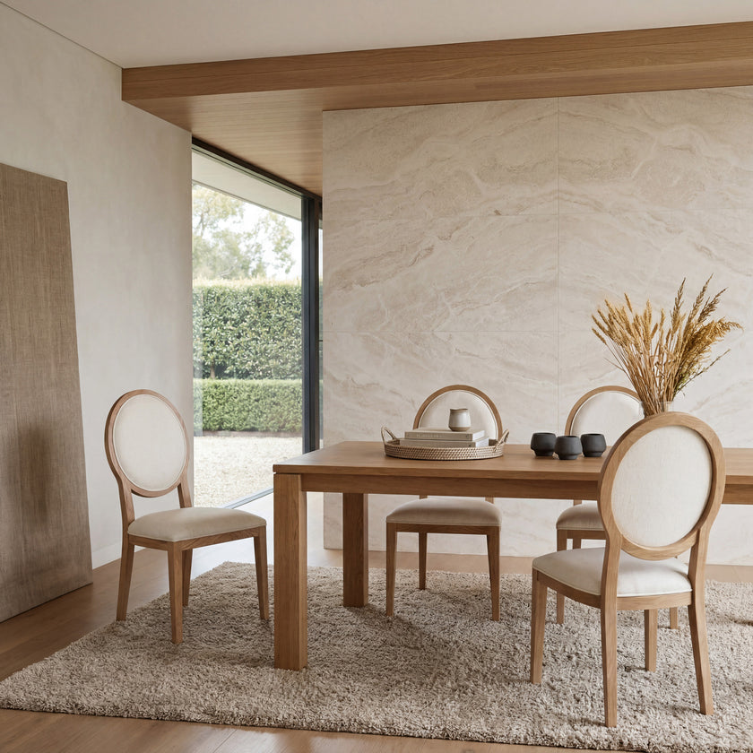 DC10562-LJ Natural Dining Chair - Dawn Beige (Set of 2)