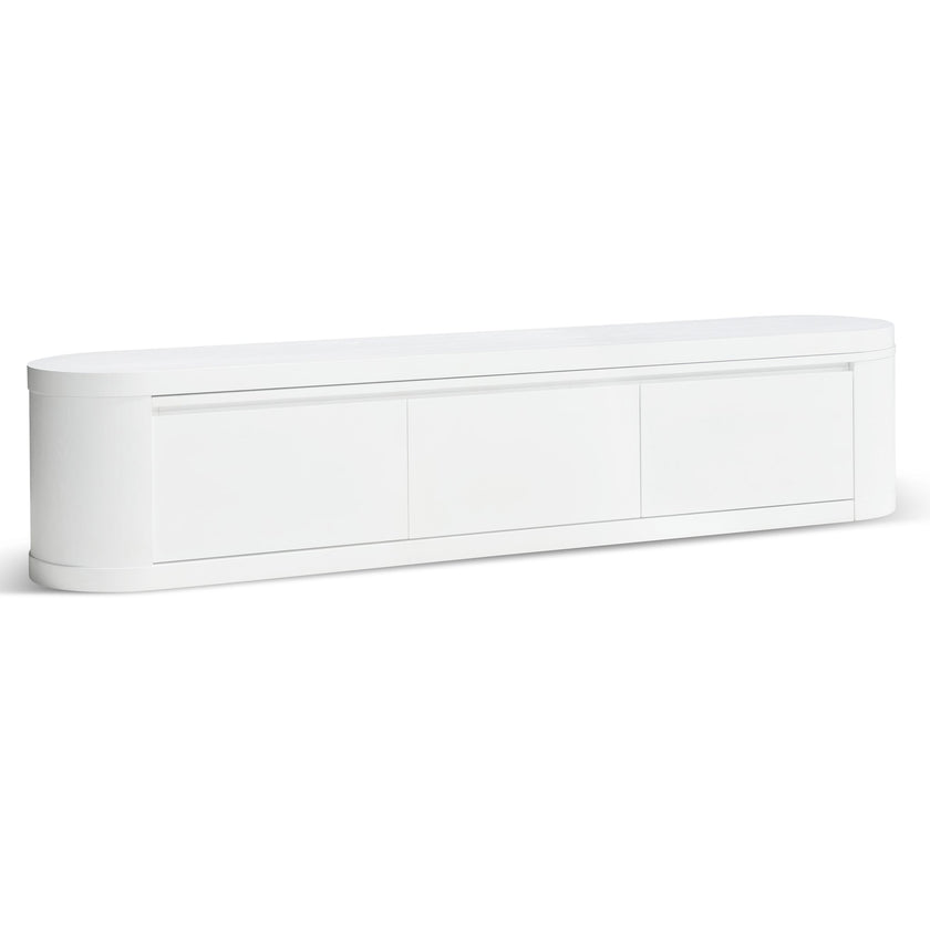 CTV10213-CN Extendable TV Entertainment Unit - Full White Oak