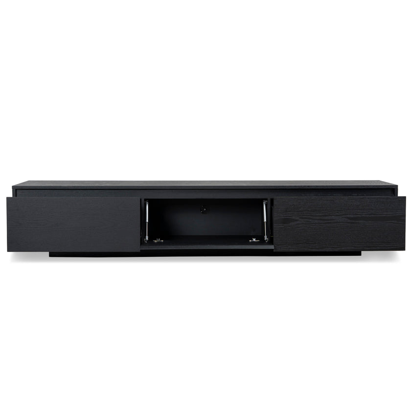 CTV6753-BB-V2 2.3m Wooden Entertainment Unit - Full Black
