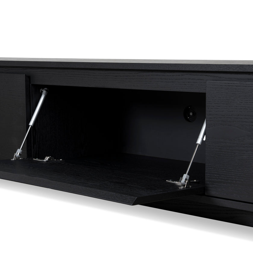 CTV6753-BB-V2 2.3m Wooden Entertainment Unit - Full Black