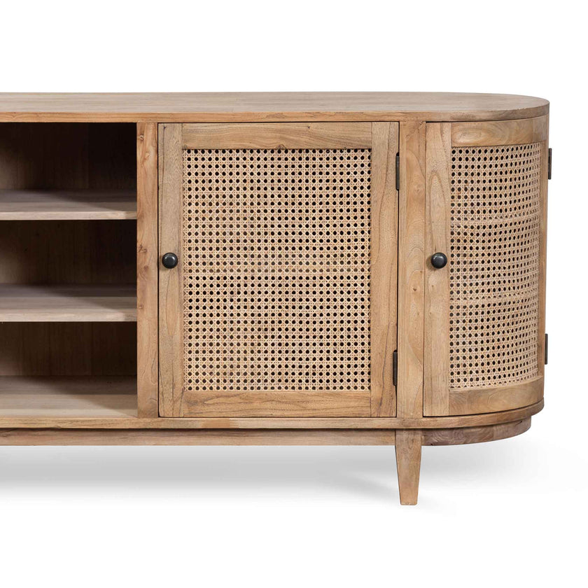 Ex Display - CDT6768 2.1m Sideboard Unit - Natural with Rattan Doors