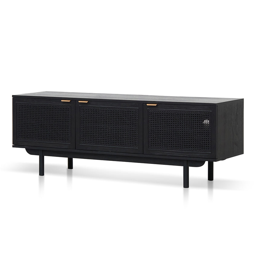 Ex Display - CTV8137-NI 1.7m ELM Black Entertainment TV - Natural Rattan Door