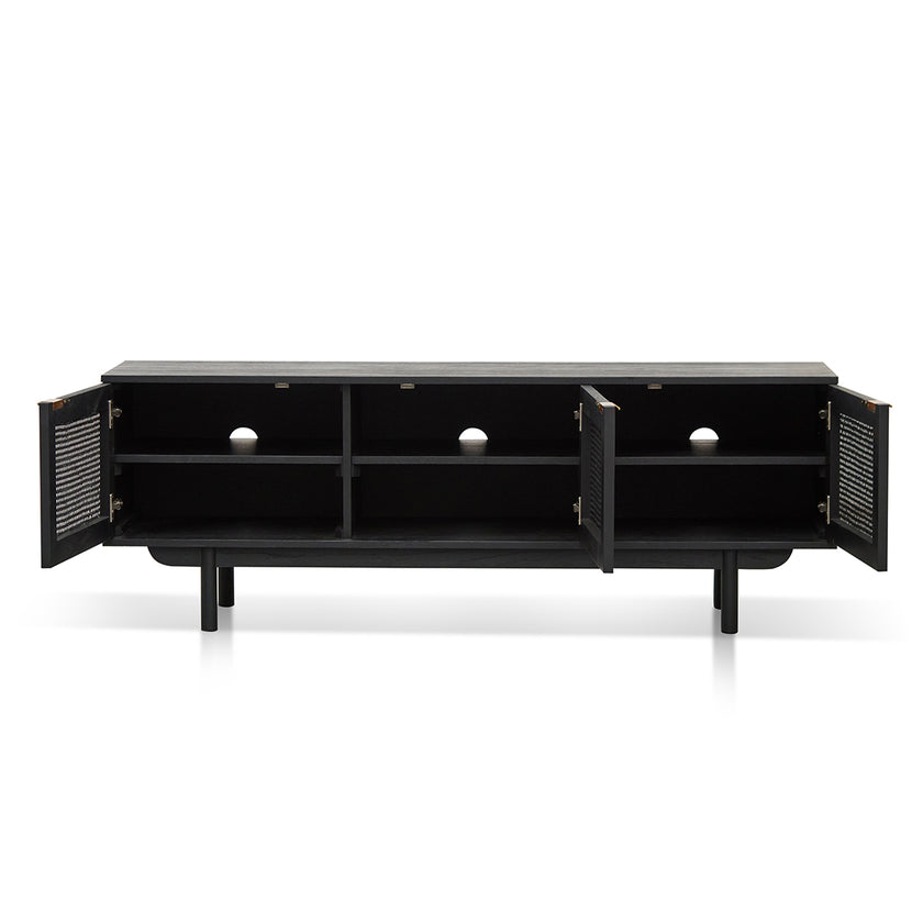 Ex Display - CTV8137-NI 1.7m ELM Black Entertainment TV - Natural Rattan Door