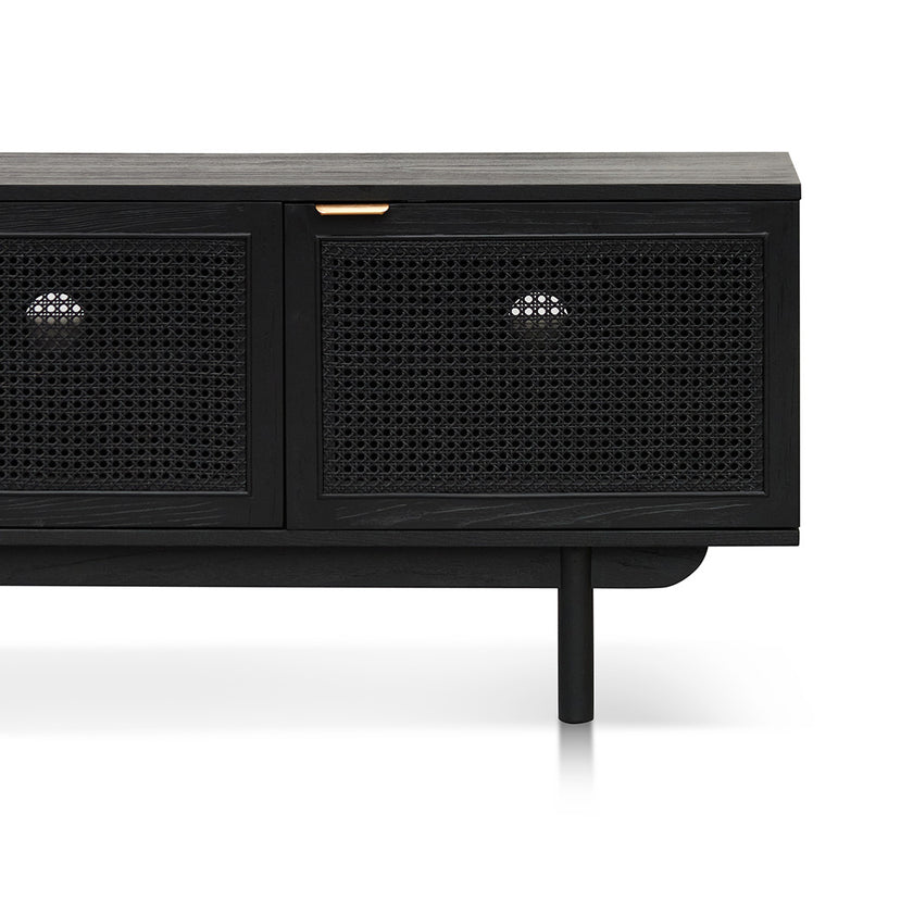 Ex Display - CTV8137-NI 1.7m ELM Black Entertainment TV - Natural Rattan Door