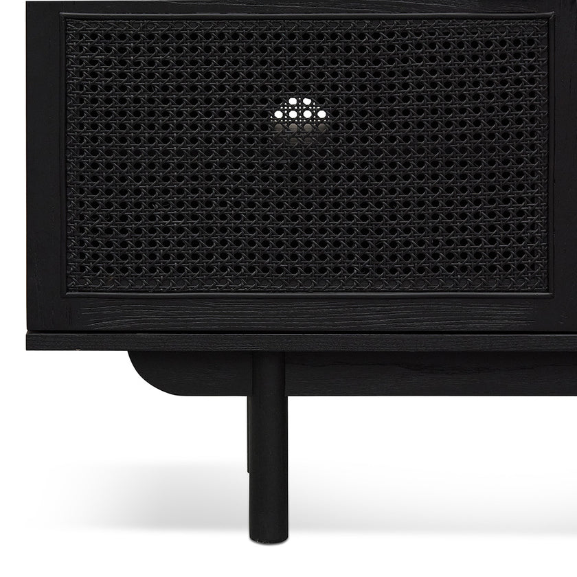 Ex Display - CTV8137-NI 1.7m ELM Black Entertainment TV - Natural Rattan Door