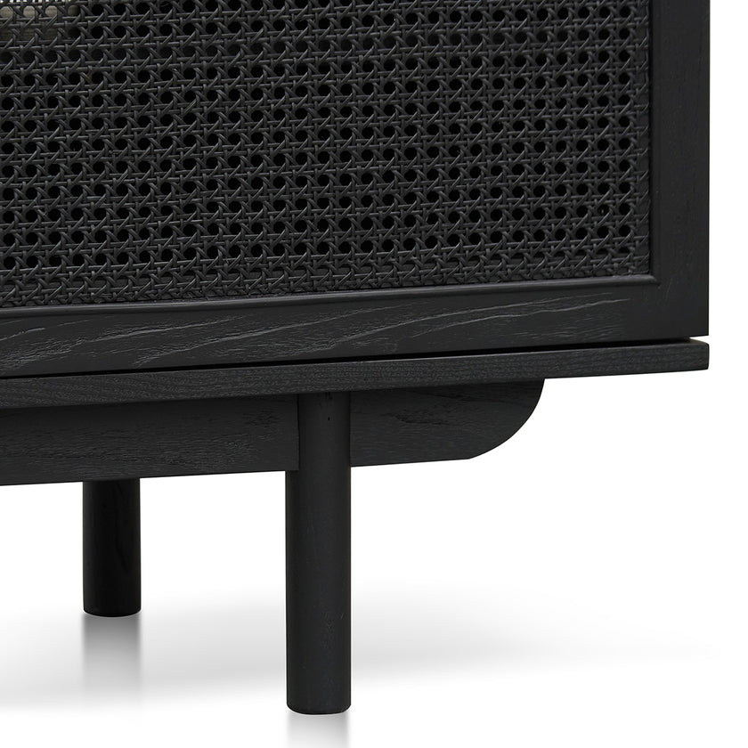 Ex Display - CTV8137-NI 1.7m ELM Black Entertainment TV - Natural Rattan Door