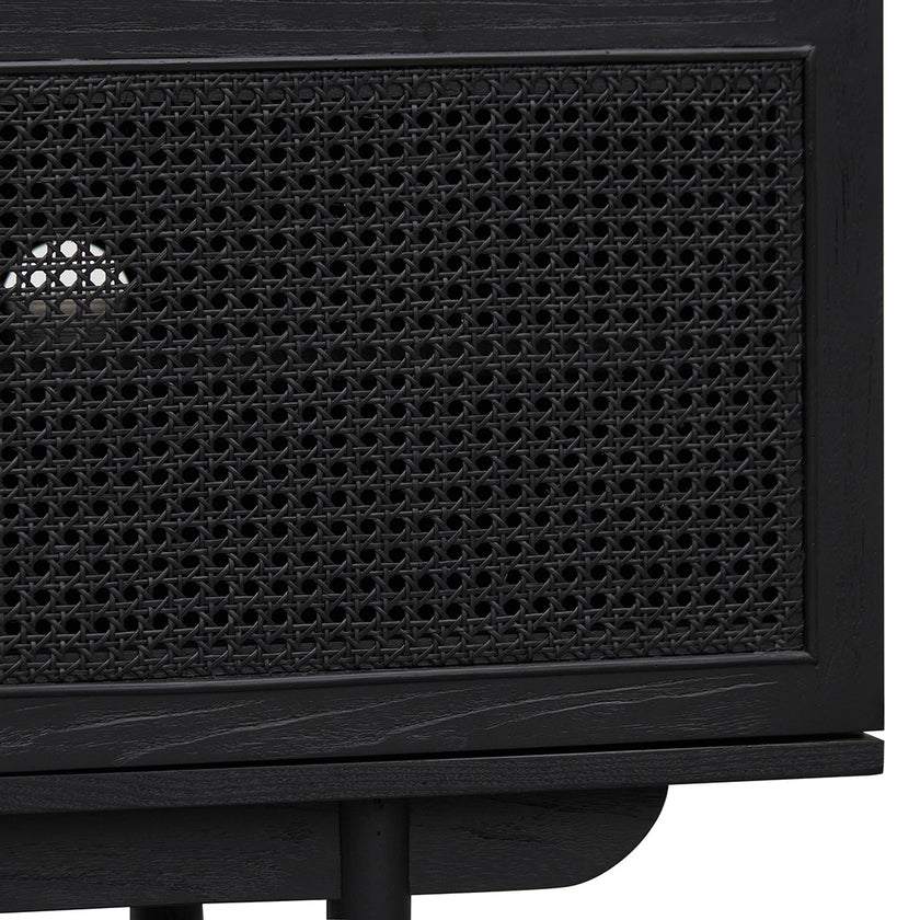 Ex Display - CTV8137-NI 1.7m ELM Black Entertainment TV - Natural Rattan Door