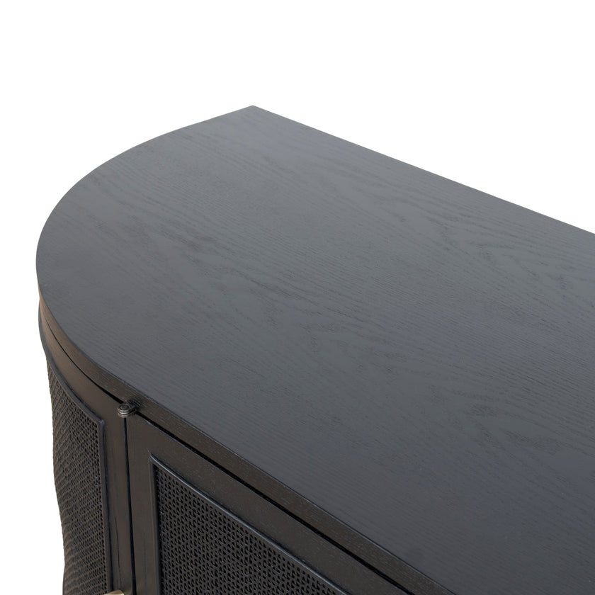 CTV8290-NI 2.2m Rattan Doors TV Entertainment unit - Full Black