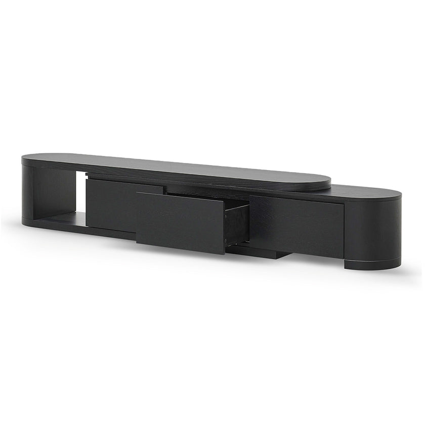 CTV8486-CN Extendable TV Entertainment Unit - Full Black Oak