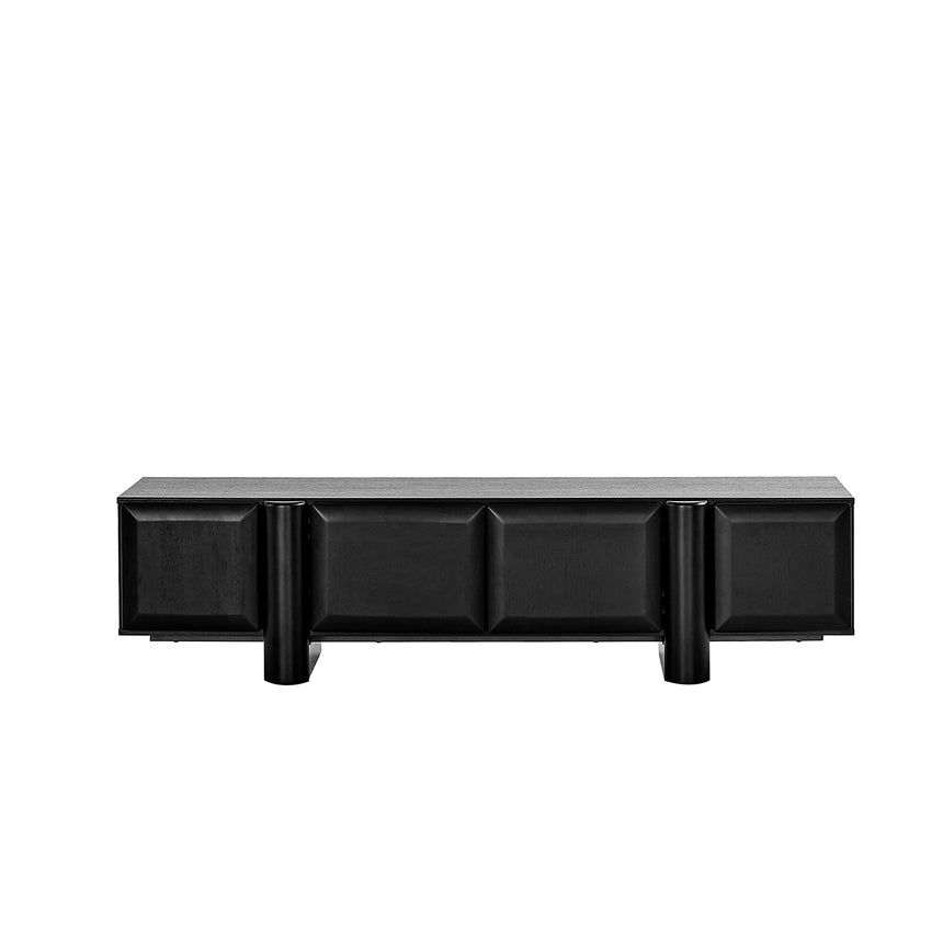 CST8742-KK 55cm Travertine Top Bedside Table - Creme Ash